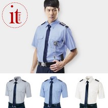 여름 반팔 경비복 셔츠 경비원 근무복 상의 유니폼, M(90), PSS-1(반팔그레이)