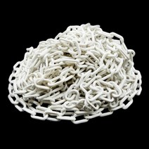 안전 플라스틱 사슬 주차장 바리게이트 체인 폴리스라인 가이드라인 줄 팬스 펜스 건설 산업 안전 용품 휀스 흰색