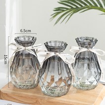 인테리어 도자기 이케바나화병 미니꽃병 유리화병, 03. 15 다이아몬드GD그레이x3, 01. 중등