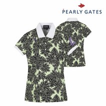 파리게이츠 골프 pearlygatesgolf여성 트로피컬 반팔티셔츠 P52102TO087_LM, 001, LM