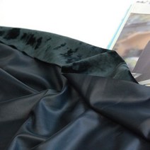 [8913] 인조가죽 코팅스판 밍크털본딩(블랙)