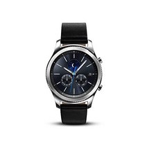 삼성 기어 S3 클래식 스마트 워치 4GB SM-R770 가죽 밴드 포함(실버) Tizen OS - 보증 없는 국제 버전(갱신됨)