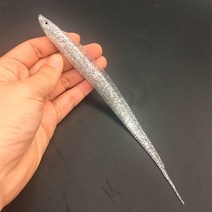 빅 베이트 루어 일본 빅게임 소프트 바다 낚시 anuila Lure Shad Bait 수영 장어 루어 헤어테일 미끼 바닷, 04 Silver_02 20cm