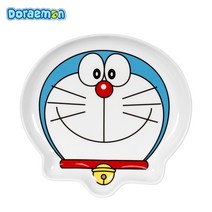 정품 인증 도라에몽 캐릭터 도자기 식기 바이너럴 그릇 어린이 디너 플레이트 세라믹 컵, 스마일 디너 플레이트