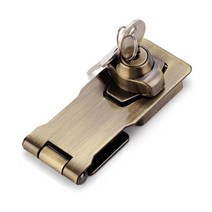 트위스트 노브 키드 잠금 HASP 자물쇠 캐비닛 보안 도어 밴 잠금 장치, 3 인치, 녹색 청동