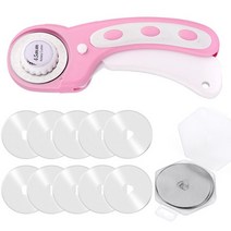 LMDZ 45mm 커팅 룰러 로터리 커터 및 교체 블레이드 패브릭 패치 워크 가죽, 6