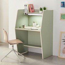 e스마트 토미 1인 학생 가정용 독서실책상 LED스탠드 포함, 화이트