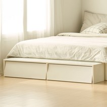 장인가구 원스 컬러핏 플랩도어 침대수납장 1500, 웜화이트