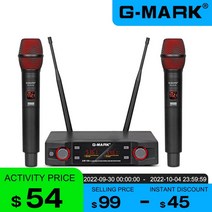 마이커프로 강연 발표 레크레이션 수신기 강의 무선 마이크 g-mark ew100 전문 uhf 가라오케 핸드 헬드 마이크 주파수 조정 가능한 80m 파티 밴드 dj 교회 쇼, 우리 플러그