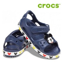 크록스 아동 샌들 39- 206171-410 Kids Crocs Fun Lab Crocband II Disney Mickey Mouse Sandal Navy