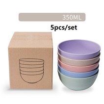 라면끓이는기계밀짚 인스턴트 국수 그릇 샐러드 플라스틱, 01 Random color 2set
