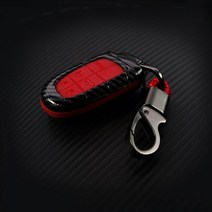 chadeco 지프 JEEP 레니게이드 체로키 랭글러 카본 키케이스 키홀더 키링, 블랙