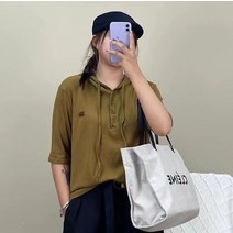 여자티셔츠 슬림핏 중소매 맨투맨 면 슬림 상의 후드 티셔츠