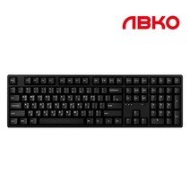 앱코 블루투스 PBT 무접점 게이밍 키보드 45g, KN10BT, 블랙