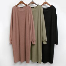 아이우먼 빅사이즈사랑해요 C503L001 보트넥찰랑니트원피스 GR