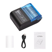 날인기 휴대용 미니 감열식 프린터 2 인치 무선 USB 영수증 청구서 티켓 58mm 인쇄 용지 레스토랑 소매, 02 Black_01 기타