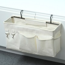 DFMEI 침실에 침대 가장자리 수납용 가방 머리맡 패브릭 수납 바구니 침대 위 숙소, DFMEI 화이트, 대형