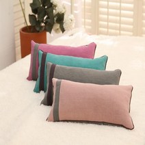 HS홈패션 순면 누빔 베개 쇼파 의자 등 쿠션 침실 사무실 차량 책상 낮잠 커버 지퍼형 분리형 세탁용이 국내생산 4color 그레이 핫핑크 그린 연핑크