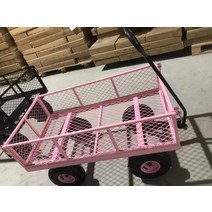 농사용 손수레 4바퀴쇼핑카트 카트 사륜차 논 핸드카 농업용 밭 4륜 바퀴달린바구니 구루마, 12 B미디엄핑크사이즈96x53