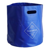 TAVARUA (타바루아) 휴대용 버킷 블루 48L 방수 양동이 접이식 서핑 캠프 낚시 다이빙 야외 대용량 웨트 백 자립식 30543055 BLUE L