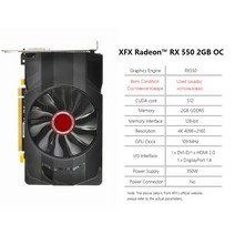 XFX RX 580 8GB 4GB 2GB 그래픽 카드 AMD GPU Radeon RX590 570 560 550 R7 R9 370 380 비디오 카드 데스크탑 PC 게임 마이닝, 01 RX550 2GB 1Fan