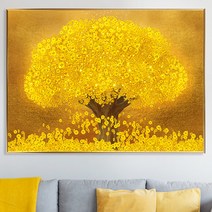 돈 들어오는 그림 황금 돈나무 금전수 액자 대형 거실 현관 인테리어액자 집들이 개업 선물, 그레이