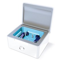 IRIVER 빈 보청기 건조기 상자 UV 빛으로 제습기, 01 WHITE_03 UK