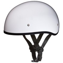 Daytona Helmets 하프 스컬 캡 오토바이 헬멧 - DOT 승인 고광택 블랙 XS, Medium, Hi-Gloss White