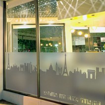 [천삼백케이] [꾸밈] is751m-무점착유리시트파리도쿄건물글라스시트지, 1.파리