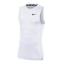 [국내발송] 나이키 NIKE 남성 프로 타이트 슬리브리스 탑 화이트 나시 러닝 헬스 런닝 조깅 워킹 운동 트레이닝 상의 드라이핏 DH4796-100