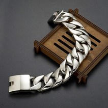 26mm 광폭 헤비 커브 체인 남자 팔찌