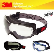 3M 스카치가드 김서림방지 보안고글, GG6001 SGAF 투명/검은색 프레임