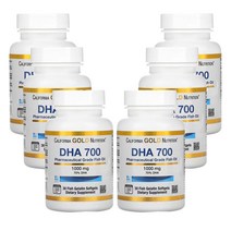 캘리포니아 DHA 700 피쉬 오일 1 000mg 피쉬 젤라틴 소프트젤 30정 x6통, 캘리포니아 DHA700 1000mg 30정x6, 6개