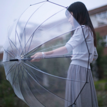고급 투명우산 장우산 비닐 여자우산 이쁜우산 16K