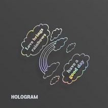 sticky 노트북스티커 캐리어 핸드폰 아이패드 맥북 냉장고 꾸미기, ns-17(홀로그램)