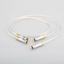 8N OCC 은도금 HI-FI 홈 오디오 인터케이블 신호선 RCA케이블