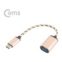 아이패드 프로 3/4세대11/12.9 Type-C (C타입) USB 3.0 변환 젠더, 1개, IE849-골드