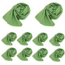 굳나이픽 아이스 쿨타올 스포츠 급속 쿨링 속건 수건, 그린, 10개