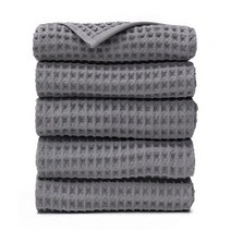 클라우망 와플 세면타월 130g 5장세트, 5장, 어반 그레이