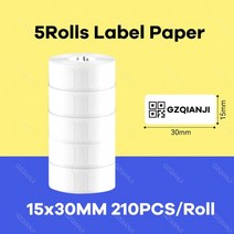 무선휴대라벨프린터 휴대폰스티커제조기 niimbot d110 d11 Thermal for, 5롤15x30mm