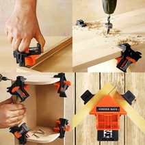 Clamp 목공용 클램프 목공 직각 90도 고정 퀵클램프 모서리 바이스, 1개