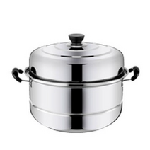 찜기 가정용 스테인레스 찜냄비 2-4단 26 28 32cm, T04-2층추가 두꺼운 기선-32cm