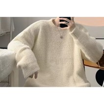 남자니트 코발트블루 파란색 니트 앙고라 데이트 연말 루즈