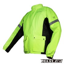 맥슬러 우의 / Maxler RAIN DEFENDER / 생활방수 방풍 자수로고 디자인 / 오토바이 바이크 비옷, 자켓(네온)