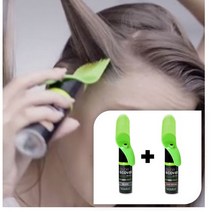 3초 새치커버빗 2개 1분 염색 펜 밝은색 타투 헤어틴트 새치빗 뿌염 염색펜, 다크브라운+브라운