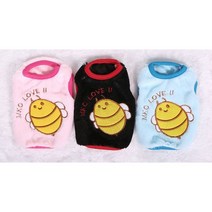 [XXS-XS] MKO 꿀벌 아가옷 핑크 블랙 하늘 귀여운 강아지옷 티컵 애견의류, 1. 핑크