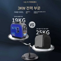 세모담 비상발전기 저소음발전기 가정용비상발전기, (2000W)저소음 핸드 풀(무게 15kg)