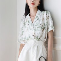 MOSAIRATION여성 찰랑 반팔 베이직셔츠 남방
