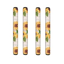 Binienty 오븐 식기 세척기 전자레인지용 냉장고 도어 핸들 커버 프로텍터 4개 오리엔탈 플라워 프린트 내구성이 뛰어나고 범용 핏, Vintage Sunflower
