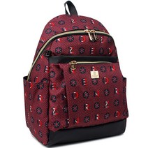 크리스챤 로젠 가벼운 발수 지퍼 도형 레터링 패턴 무늬 백팩 GC2055